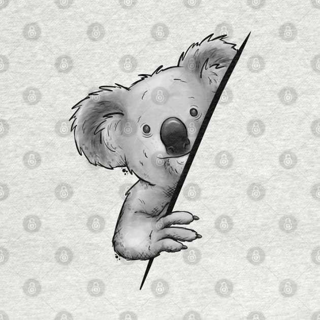 Cute Marsupial Koala Illustration Fancy Koalabear by SkizzenMonster